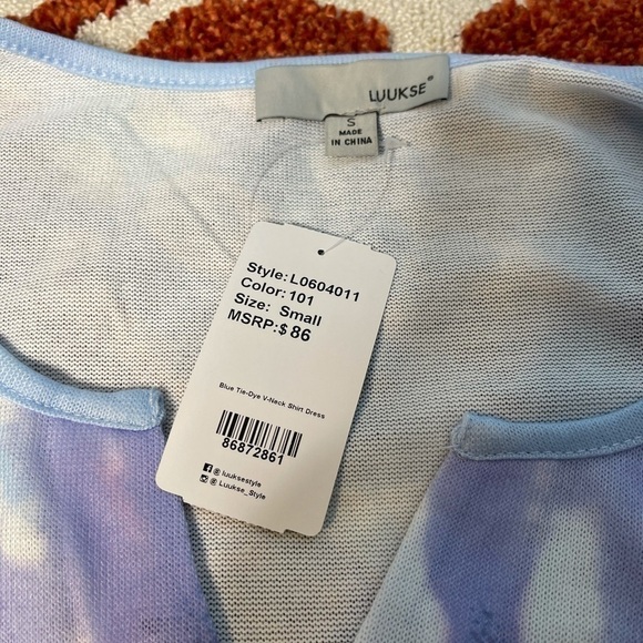 new Purple Tie-dye T-shirt Dress US S - Picture 6 of 7